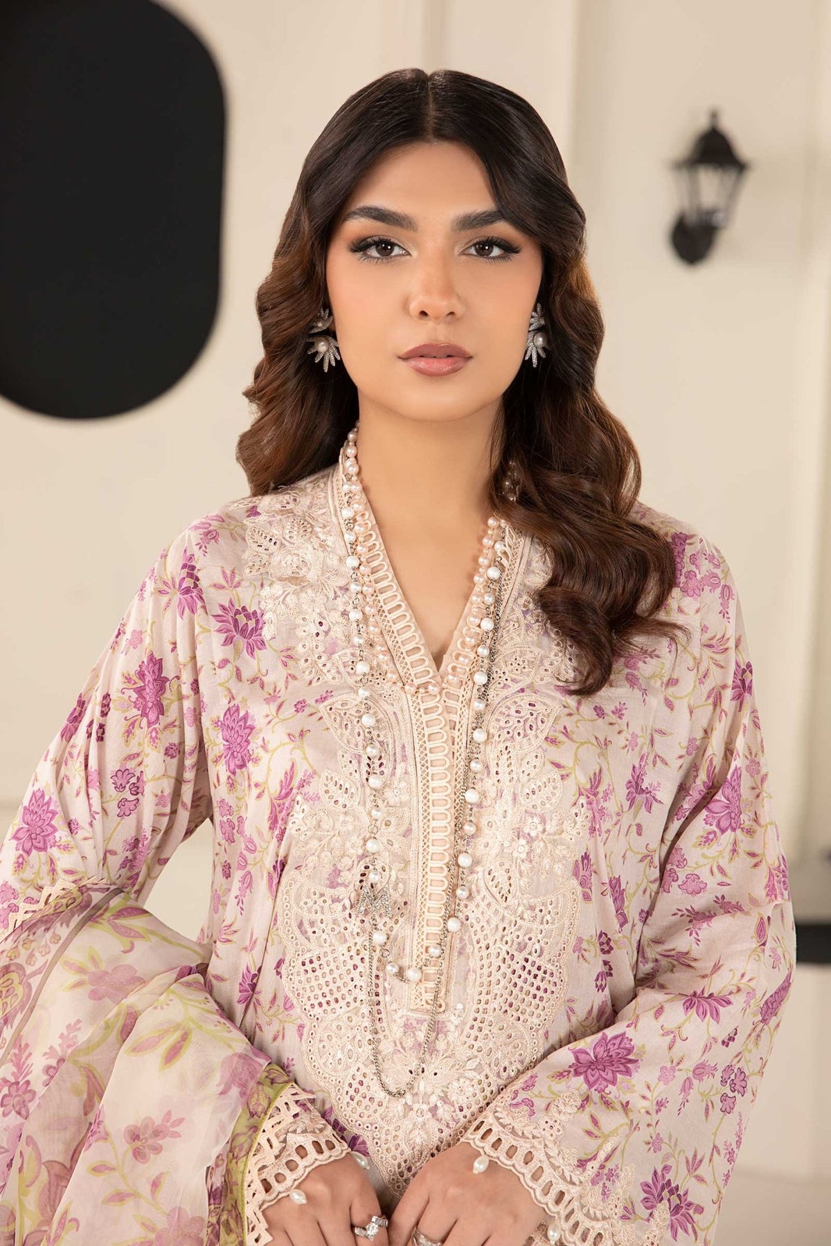 Maria B | RTW | 3 Piece Embroidered Lawn Suit-Brand:Maria B-Type:Luxury Pret-Purple - House of Maryam- Buy in UK, USA
