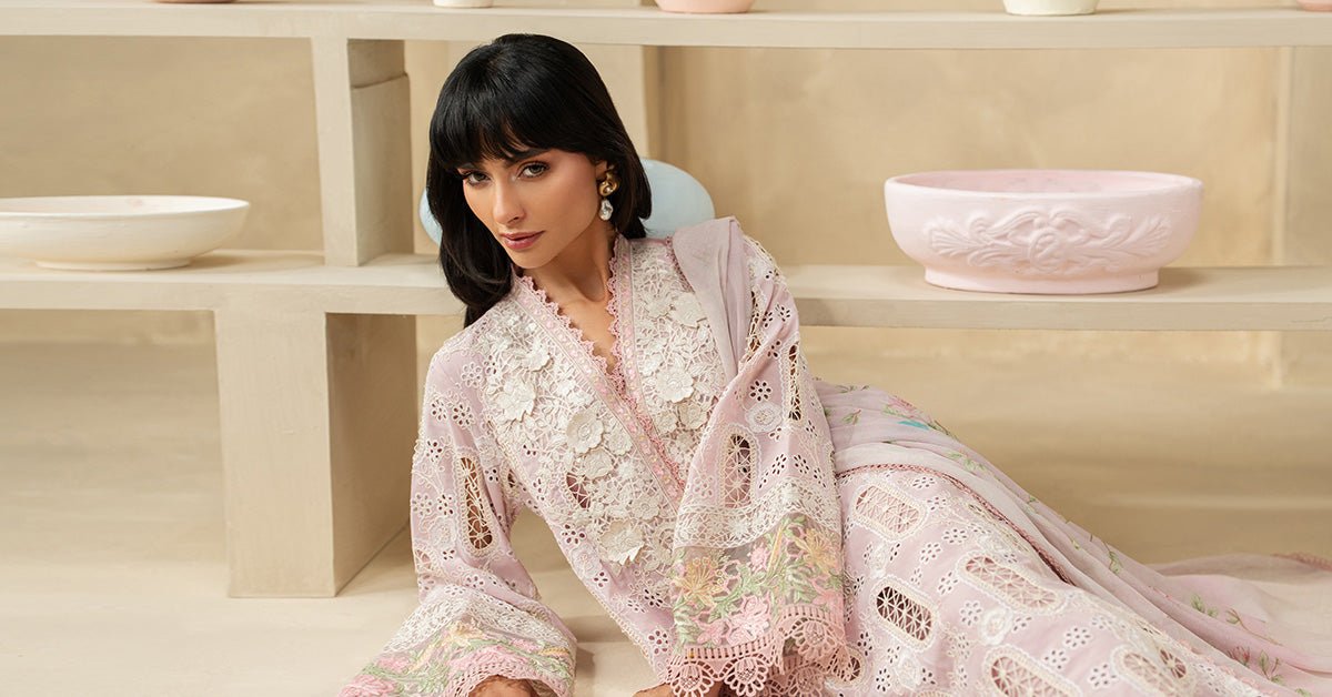 Maria B | RTW | 3 Piece Embroidered Lawn Suit-Brand:Maria B-Type:Luxury Pret-Purple - House of Maryam- Buy in UK, USA