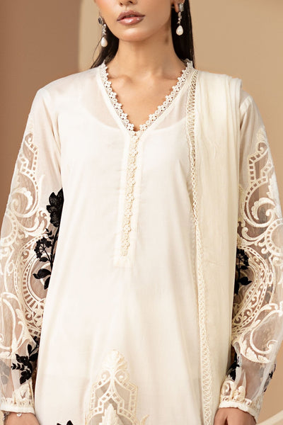Maria B | RTW | 3 Piece Embroidered Lawn Suit-Brand:Maria B-Type:Luxury Pret-White - House of Maryam- Buy in UK, USA