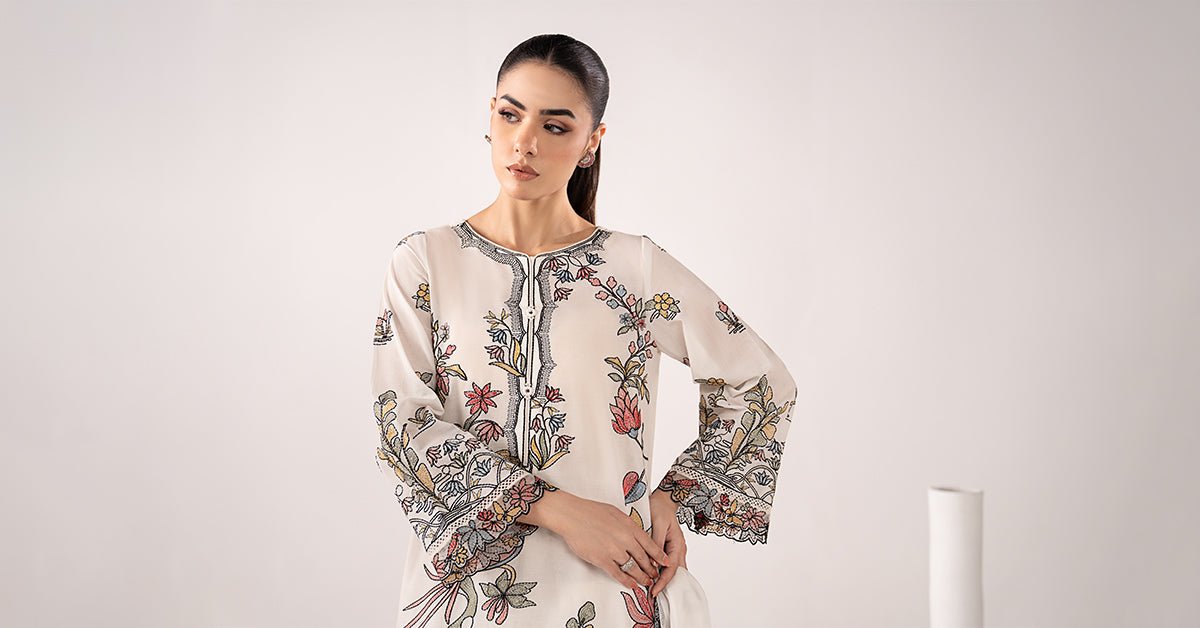 Maria B | RTW | 3 Piece Embroidered Lawn Suit-Brand:Maria B-Type:Luxury Pret-White - House of Maryam- Buy in UK, USA