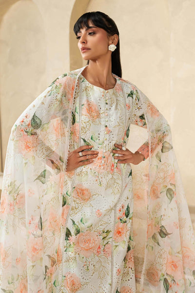 Maria B | RTW | 3 Piece Embroidered Lawn Suit-Brand:Maria B-Type:Luxury Pret-White - House of Maryam- Buy in UK, USA