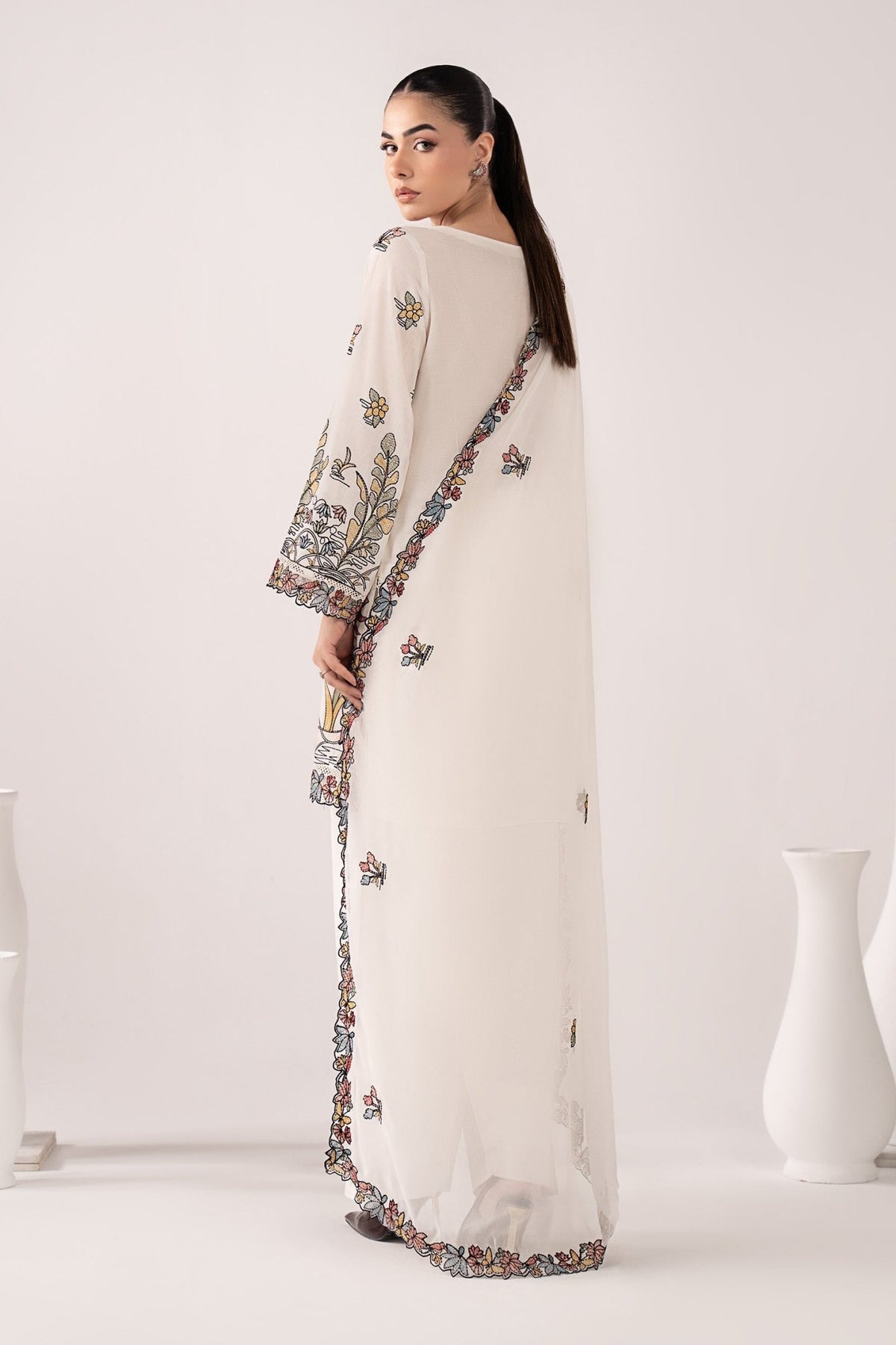 Maria B | RTW | 3 Piece Embroidered Lawn Suit-Brand:Maria B-Type:Luxury Pret-White - House of Maryam- Buy in UK, USA
