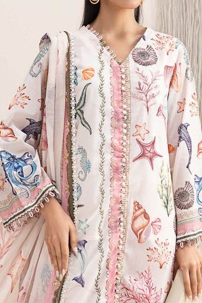 Maria B | RTW | 3 Piece Embroidered Lawn Suit-Brand:Maria B-Type:Luxury Pret-White - House of Maryam- Buy in UK, USA