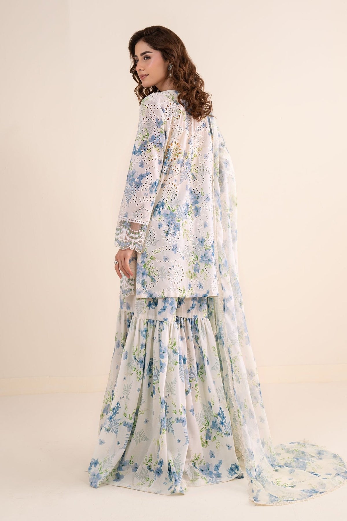 Maria B | RTW | 3 Piece Embroidered Lawn Suit-Brand:Maria B-Type:Luxury Pret-White - House of Maryam- Buy in UK, USA