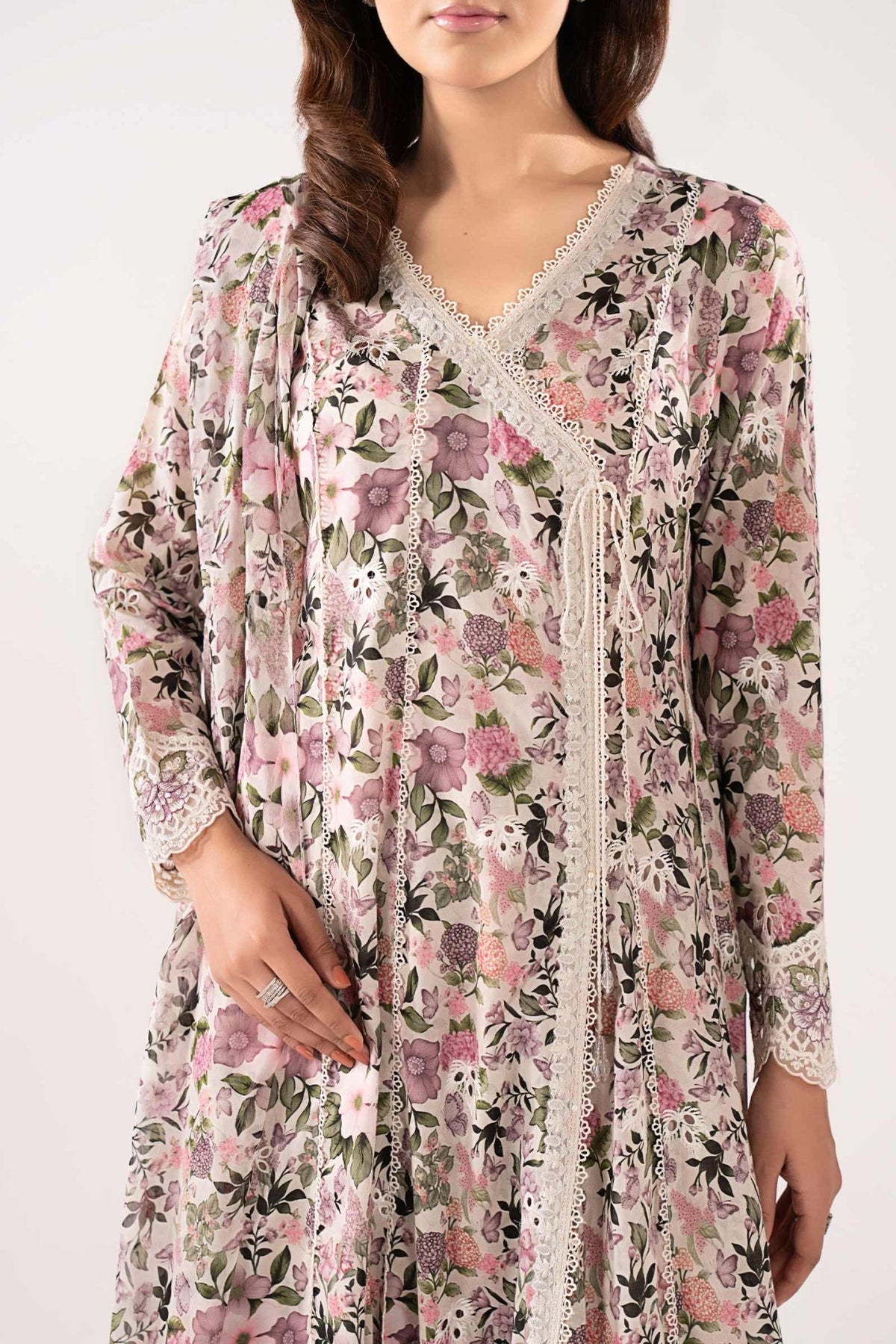 Maria B | RTW | 3 Piece Embroidered Lawn Suit-Brand:Maria B-Type:Luxury Pret-White - House of Maryam- Buy in UK, USA
