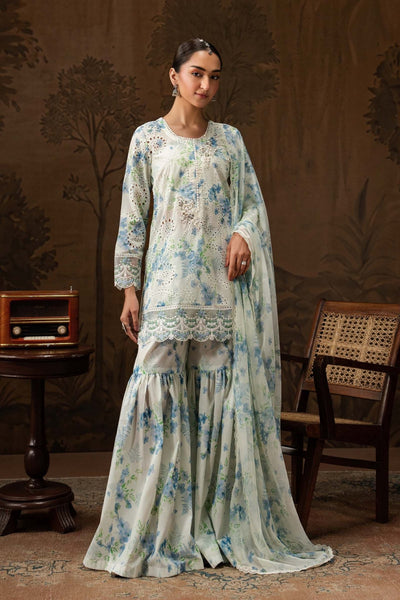 Maria B | RTW | 3 Piece Embroidered Lawn Suit-Brand:Maria B-Type:Luxury Pret-White - House of Maryam- Buy in UK, USA