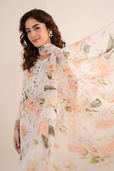 Maria B | RTW | 3 Piece Embroidered Lawn Suit-Brand:Maria B-Type:Luxury Pret-White - House of Maryam- Buy in UK, USA