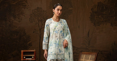 Maria B | RTW | 3 Piece Embroidered Lawn Suit-Brand:Maria B-Type:Luxury Pret-White - House of Maryam- Buy in UK, USA