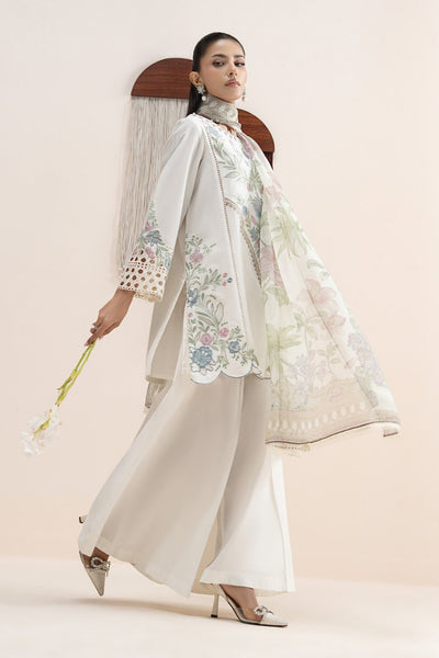 Maria B | RTW | 3 Piece Embroidered Lawn Suit-Brand:Maria B-Type:Luxury Pret-White - House of Maryam- Buy in UK, USA
