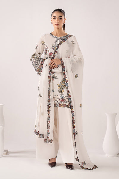 Maria B | RTW | 3 Piece Embroidered Lawn Suit-Brand:Maria B-Type:Luxury Pret-White - House of Maryam- Buy in UK, USA