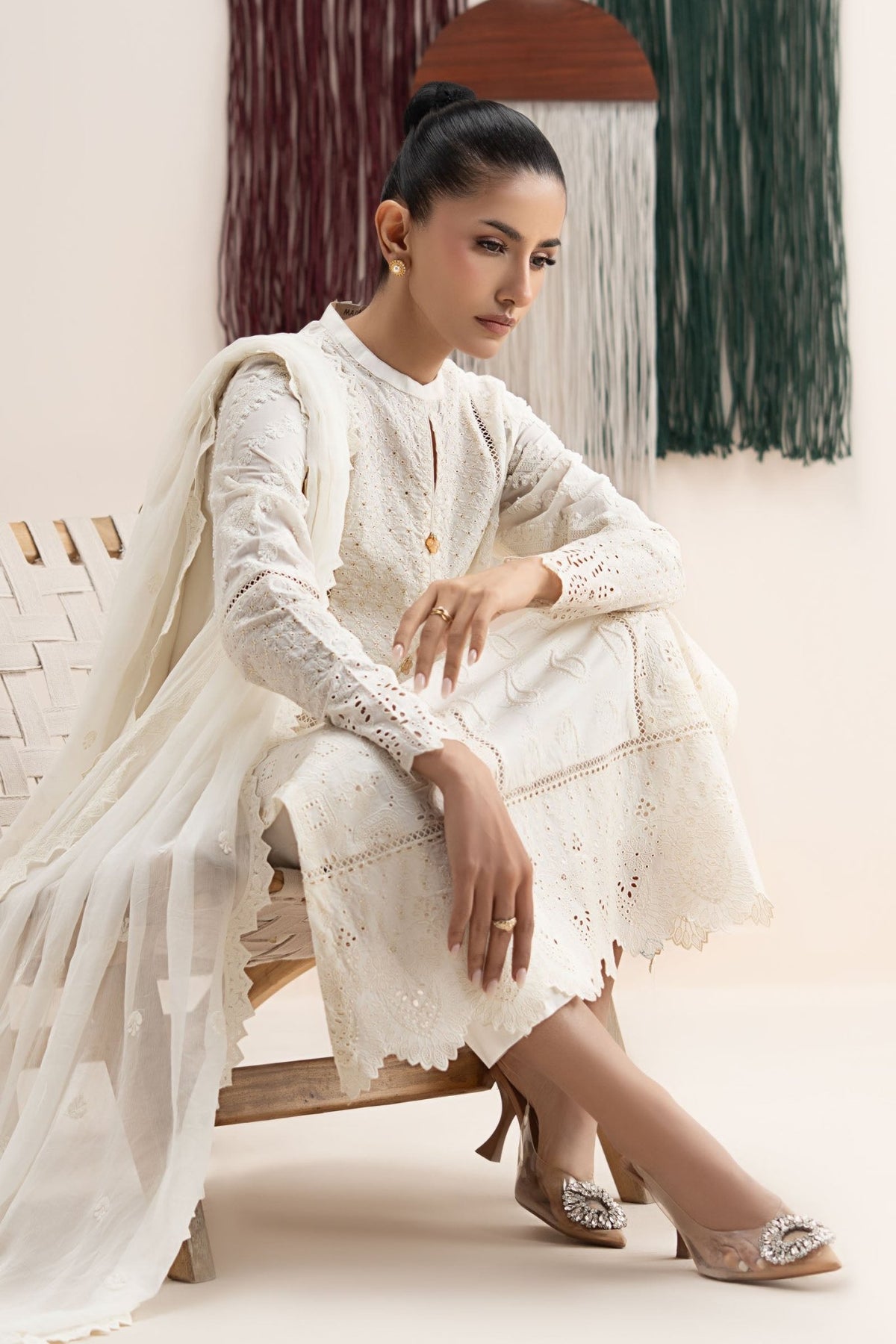 Maria B | RTW | 3 Piece Embroidered Lawn Suit-Brand:Maria B-Type:Luxury Pret-White - House of Maryam- Buy in UK, USA