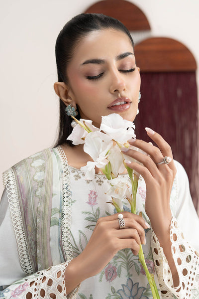 Maria B | RTW | 3 Piece Embroidered Lawn Suit-Brand:Maria B-Type:Luxury Pret-White - House of Maryam- Buy in UK, USA