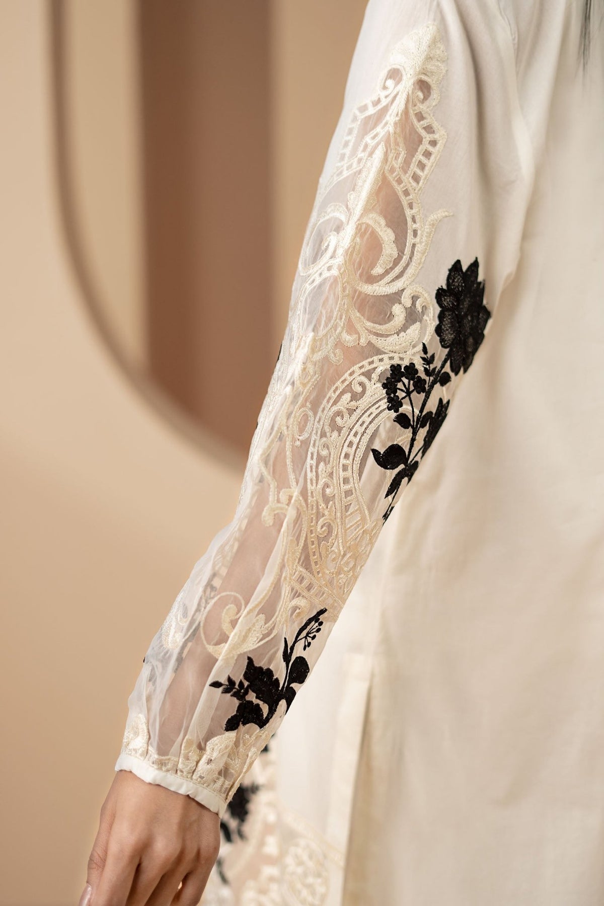 Maria B | RTW | 3 Piece Embroidered Lawn Suit-Brand:Maria B-Type:Luxury Pret-White - House of Maryam- Buy in UK, USA