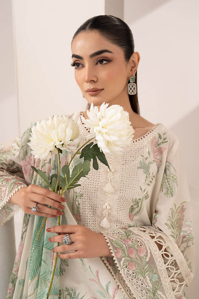 Maria B | RTW | 3 Piece Embroidered Lawn Suit-Brand:Maria B-Type:Luxury Pret-White - House of Maryam- Buy in UK, USA