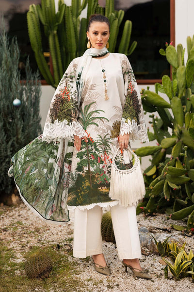 Maria B | RTW | 3 Piece Embroidered Lawn Suit-Brand:Maria B-Type:Luxury Pret-White - House of Maryam- Buy in UK, USA