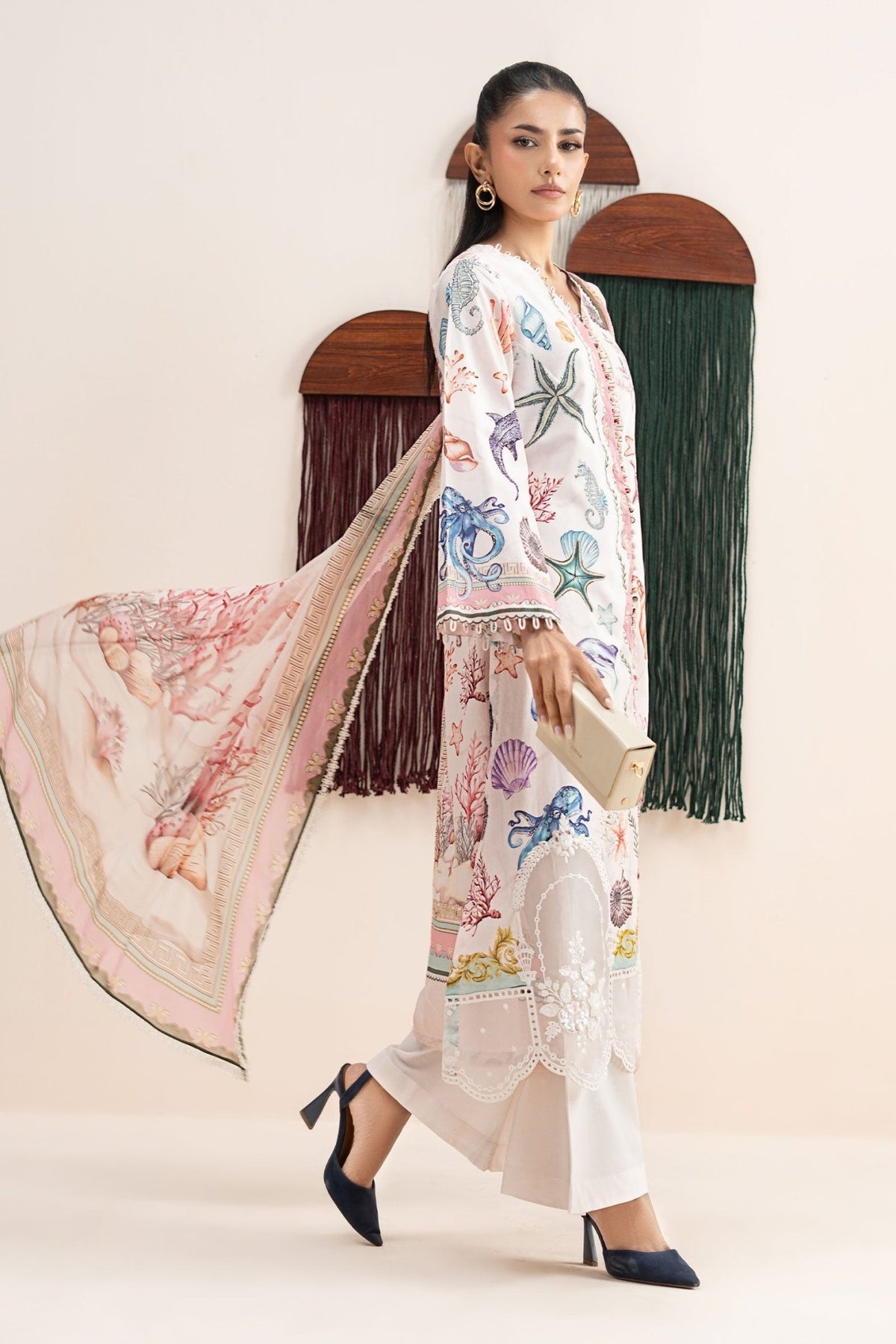 Maria B | RTW | 3 Piece Embroidered Lawn Suit-Brand:Maria B-Type:Luxury Pret-White - House of Maryam- Buy in UK, USA