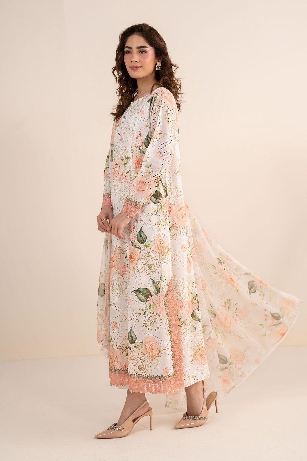 Maria B | RTW | 3 Piece Embroidered Lawn Suit-Brand:Maria B-Type:Luxury Pret-White - House of Maryam- Buy in UK, USA