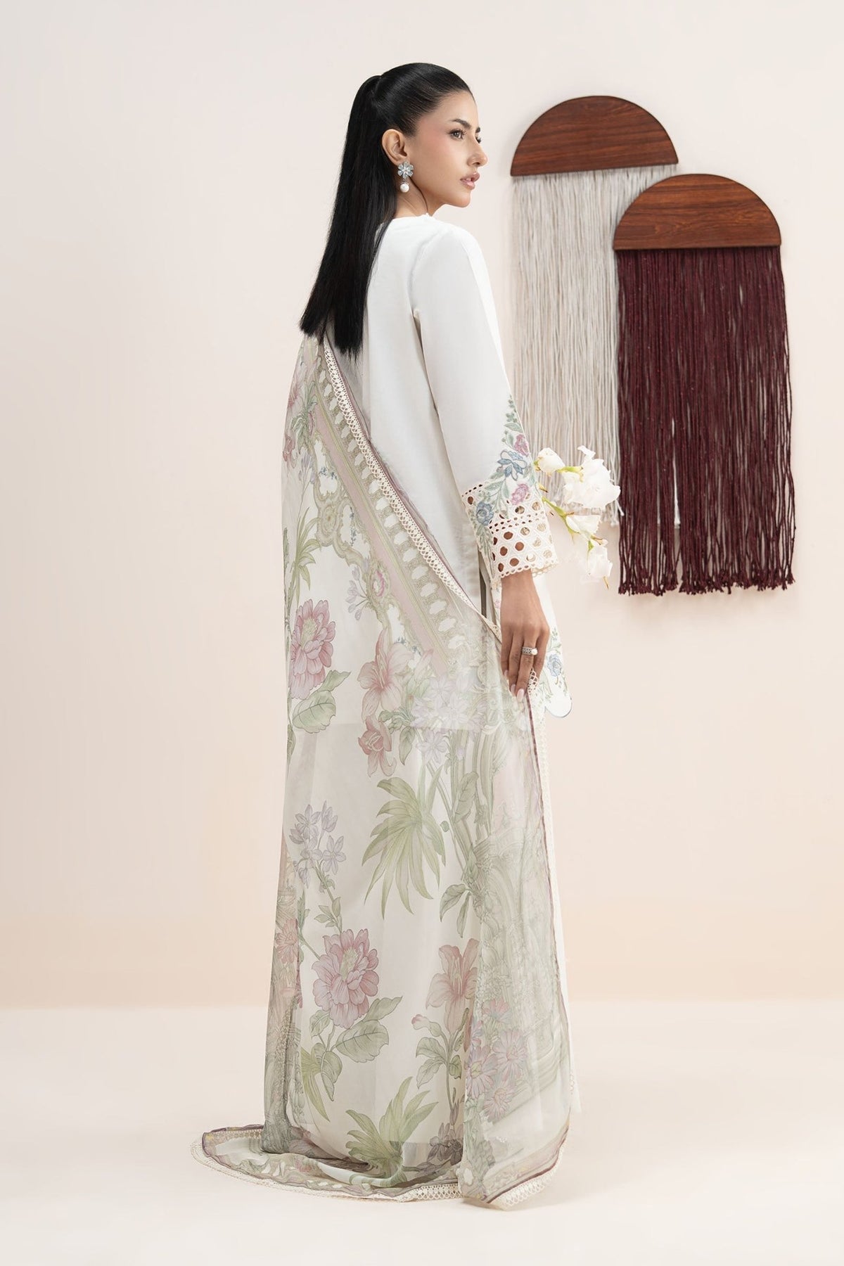 Maria B | RTW | 3 Piece Embroidered Lawn Suit-Brand:Maria B-Type:Luxury Pret-White - House of Maryam- Buy in UK, USA