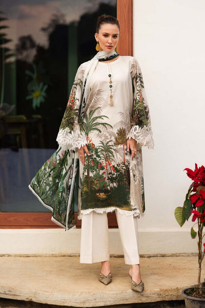Maria B | RTW | 3 Piece Embroidered Lawn Suit-Brand:Maria B-Type:Luxury Pret-White - House of Maryam- Buy in UK, USA