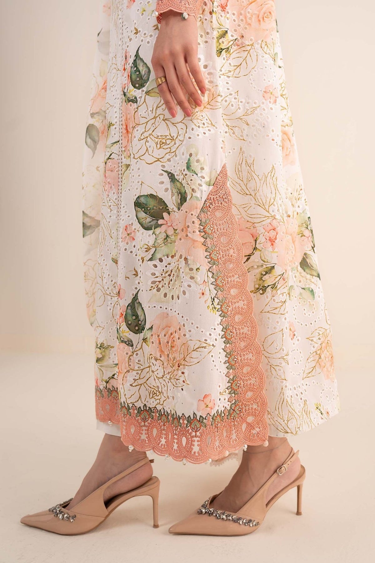 Maria B | RTW | 3 Piece Embroidered Lawn Suit-Brand:Maria B-Type:Luxury Pret-White - House of Maryam- Buy in UK, USA