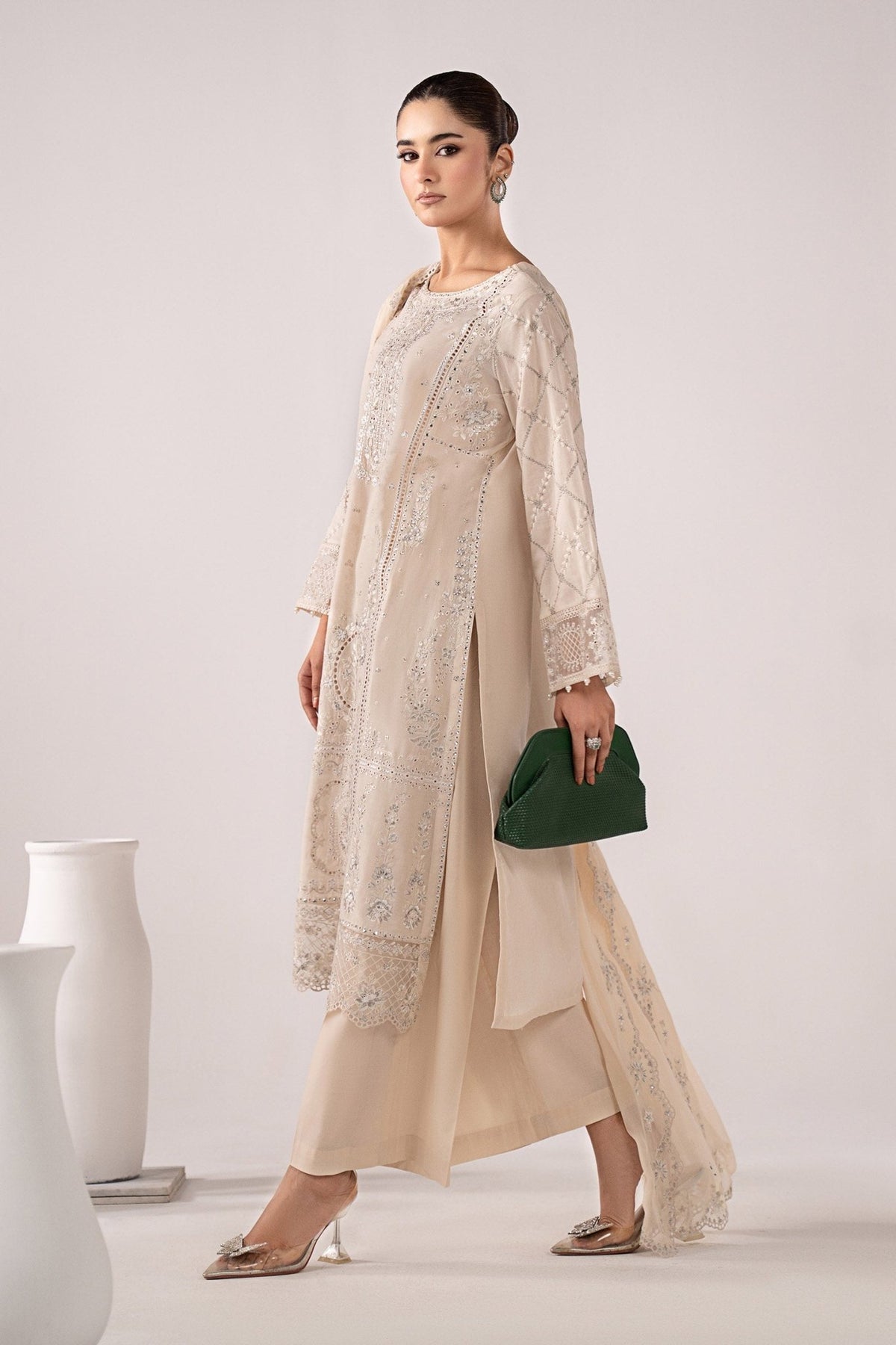 Maria B | RTW | 3 Piece Embroidered Lawn Suit-Brand:Maria B-Type:Luxury Pret-White - House of Maryam- Buy in UK, USA