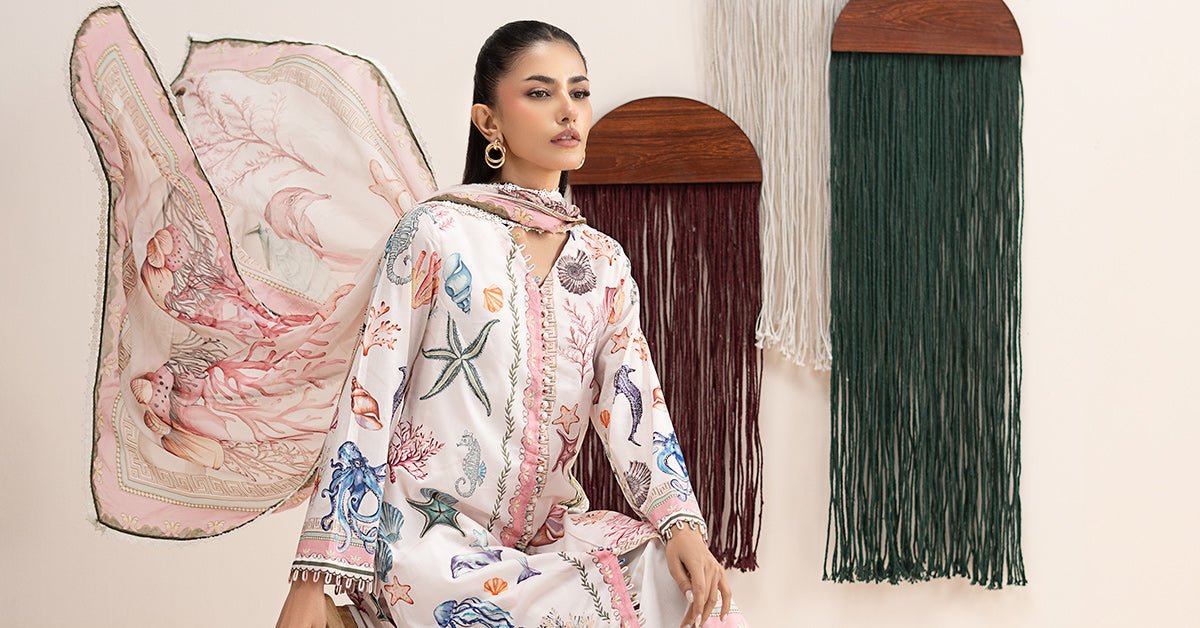 Maria B | RTW | 3 Piece Embroidered Lawn Suit-Brand:Maria B-Type:Luxury Pret-White - House of Maryam- Buy in UK, USA