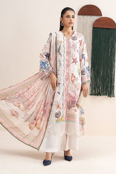 Maria B | RTW | 3 Piece Embroidered Lawn Suit-Brand:Maria B-Type:Luxury Pret-White - House of Maryam- Buy in UK, USA
