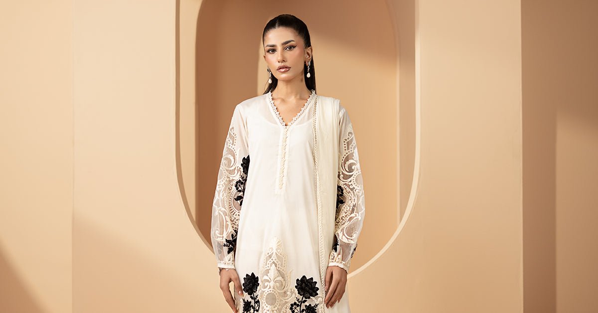Maria B | RTW | 3 Piece Embroidered Lawn Suit-Brand:Maria B-Type:Luxury Pret-White - House of Maryam- Buy in UK, USA
