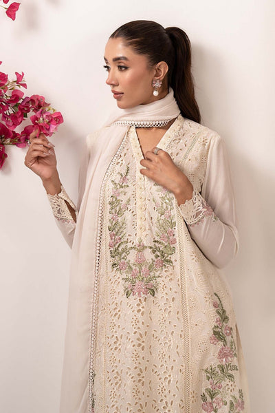 Maria B | RTW | 3 Piece Embroidered Lawn Suit-Brand:Maria B-Type:Luxury Pret-White - House of Maryam- Buy in UK, USA