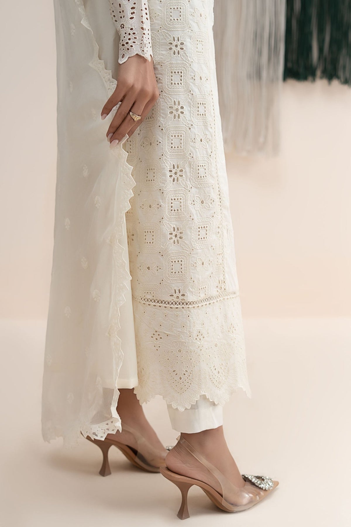 Maria B | RTW | 3 Piece Embroidered Lawn Suit-Brand:Maria B-Type:Luxury Pret-White - House of Maryam- Buy in UK, USA