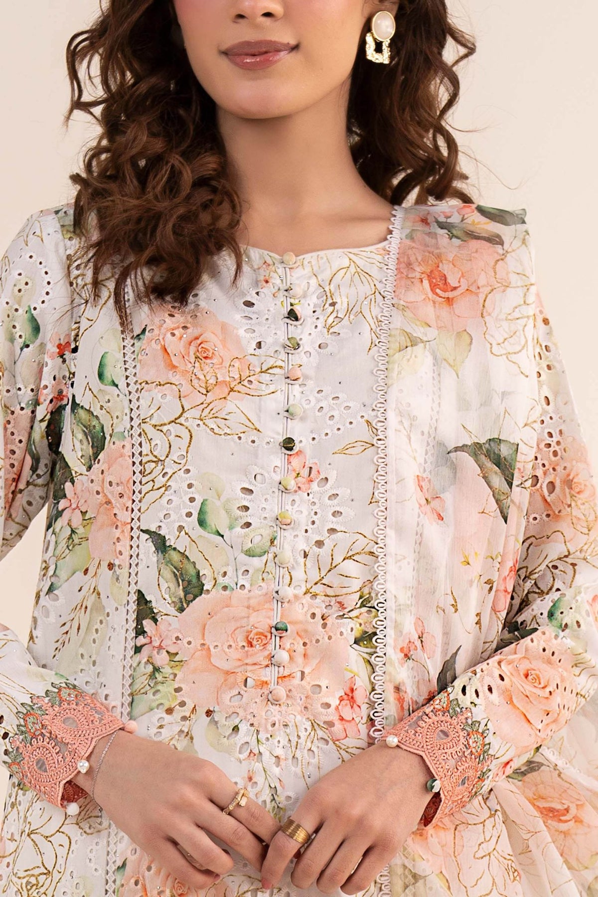 Maria B | RTW | 3 Piece Embroidered Lawn Suit-Brand:Maria B-Type:Luxury Pret-White - House of Maryam- Buy in UK, USA