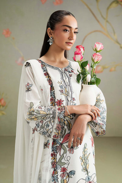 Maria B | RTW | 3 Piece Embroidered Lawn Suit-Brand:Maria B-Type:Luxury Pret-White - House of Maryam- Buy in UK, USA