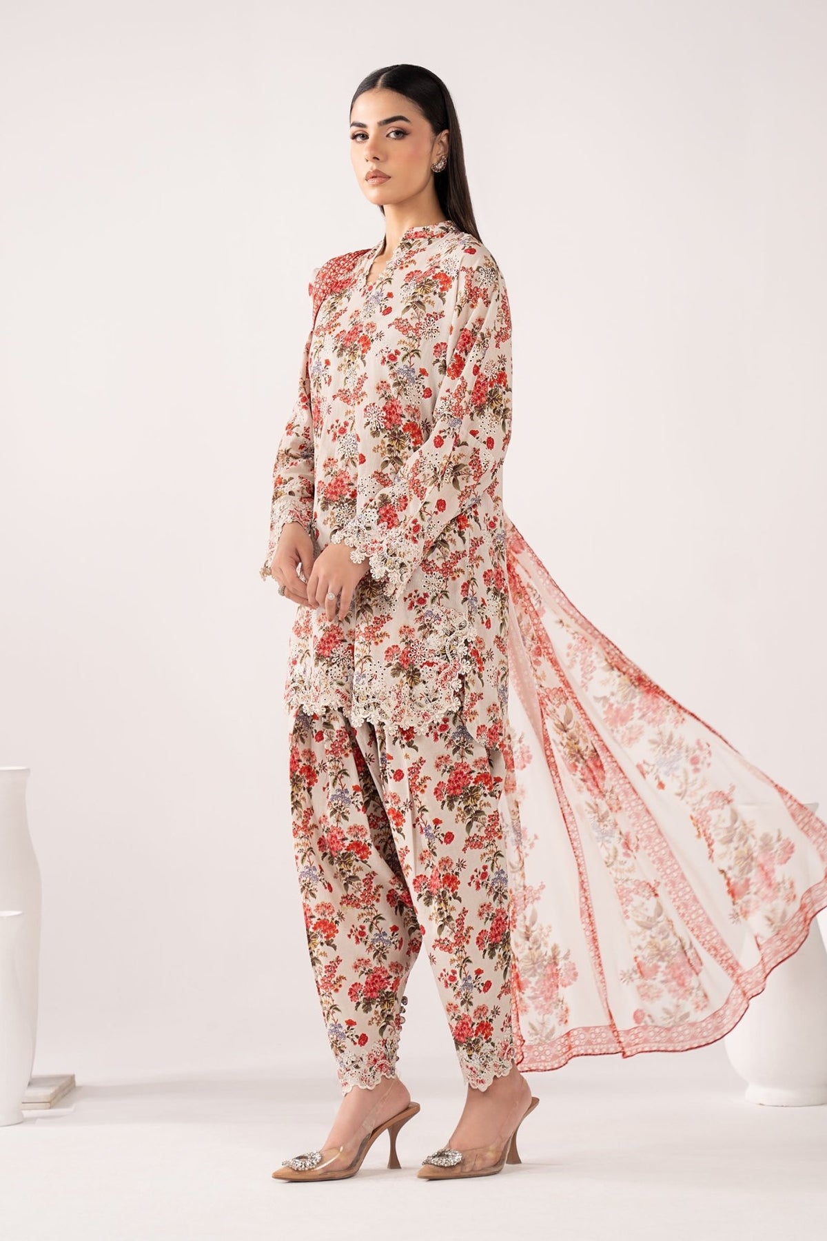 Maria B | RTW | 3 Piece Embroidered Lawn Suit-Brand:Maria B-Type:Luxury Pret-White - House of Maryam- Buy in UK, USA