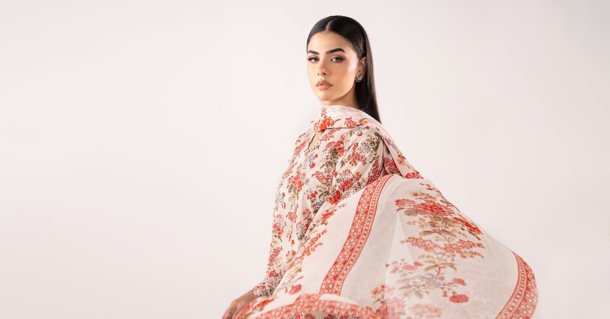 Maria B | RTW | 3 Piece Embroidered Lawn Suit-Brand:Maria B-Type:Luxury Pret-White - House of Maryam- Buy in UK, USA