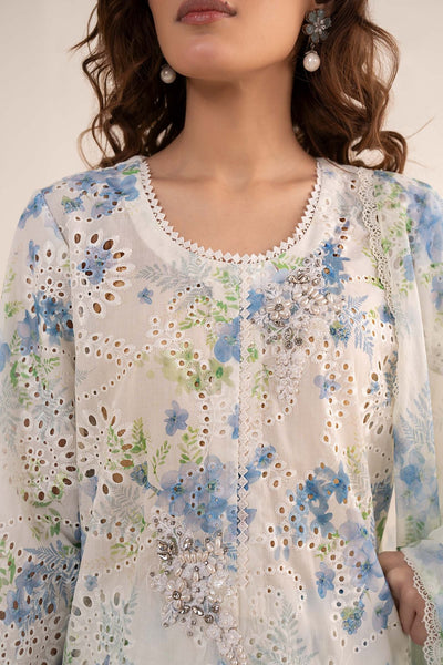 Maria B | RTW | 3 Piece Embroidered Lawn Suit-Brand:Maria B-Type:Luxury Pret-White - House of Maryam- Buy in UK, USA