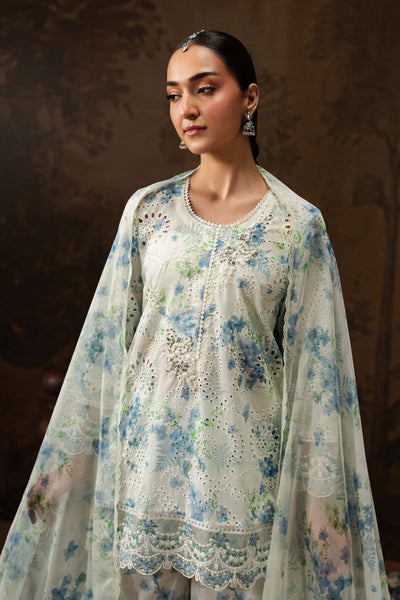 Maria B | RTW | 3 Piece Embroidered Lawn Suit-Brand:Maria B-Type:Luxury Pret-White - House of Maryam- Buy in UK, USA