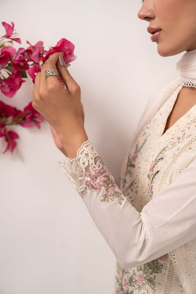 Maria B | RTW | 3 Piece Embroidered Lawn Suit-Brand:Maria B-Type:Luxury Pret-White - House of Maryam- Buy in UK, USA