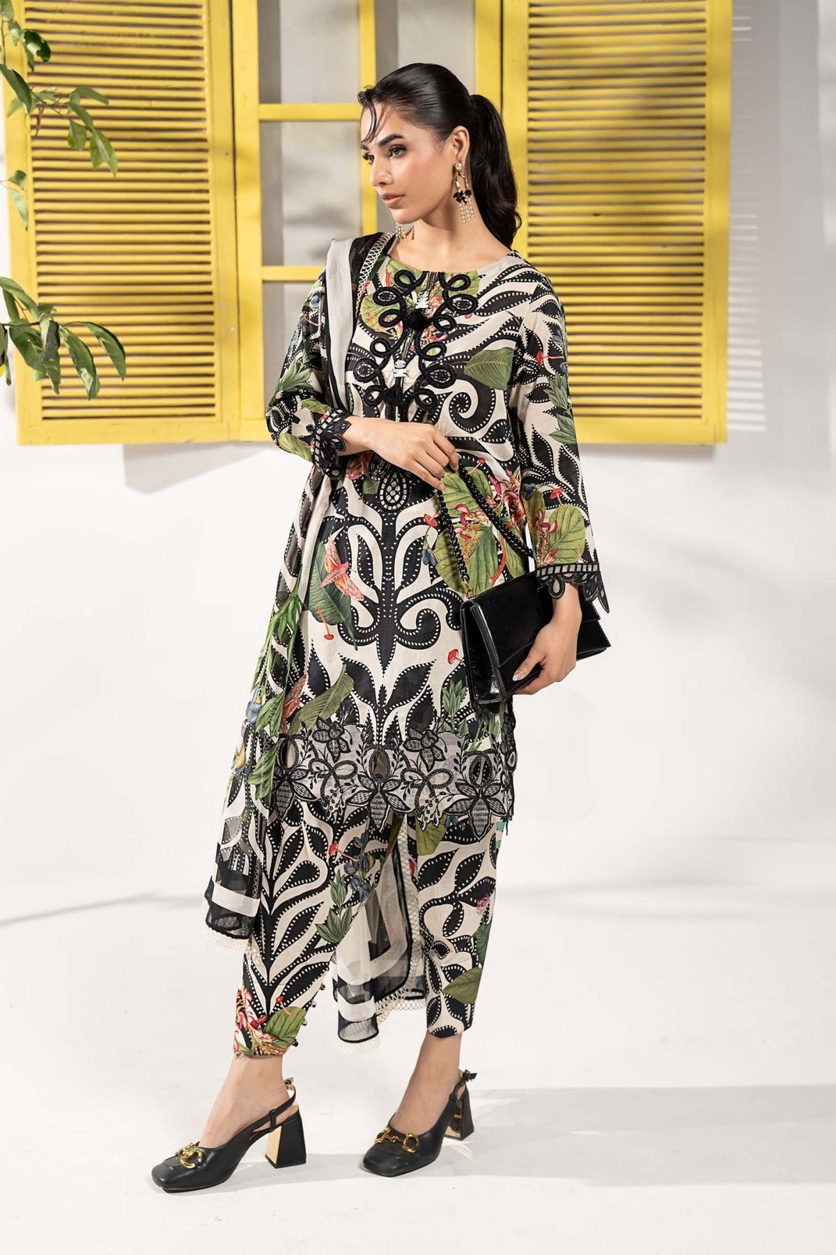 Maria B | RTW | 3 Piece Embroidered Lawn Suit-Brand:Maria B-Type:Luxury Pret-White - House of Maryam- Buy in UK, USA