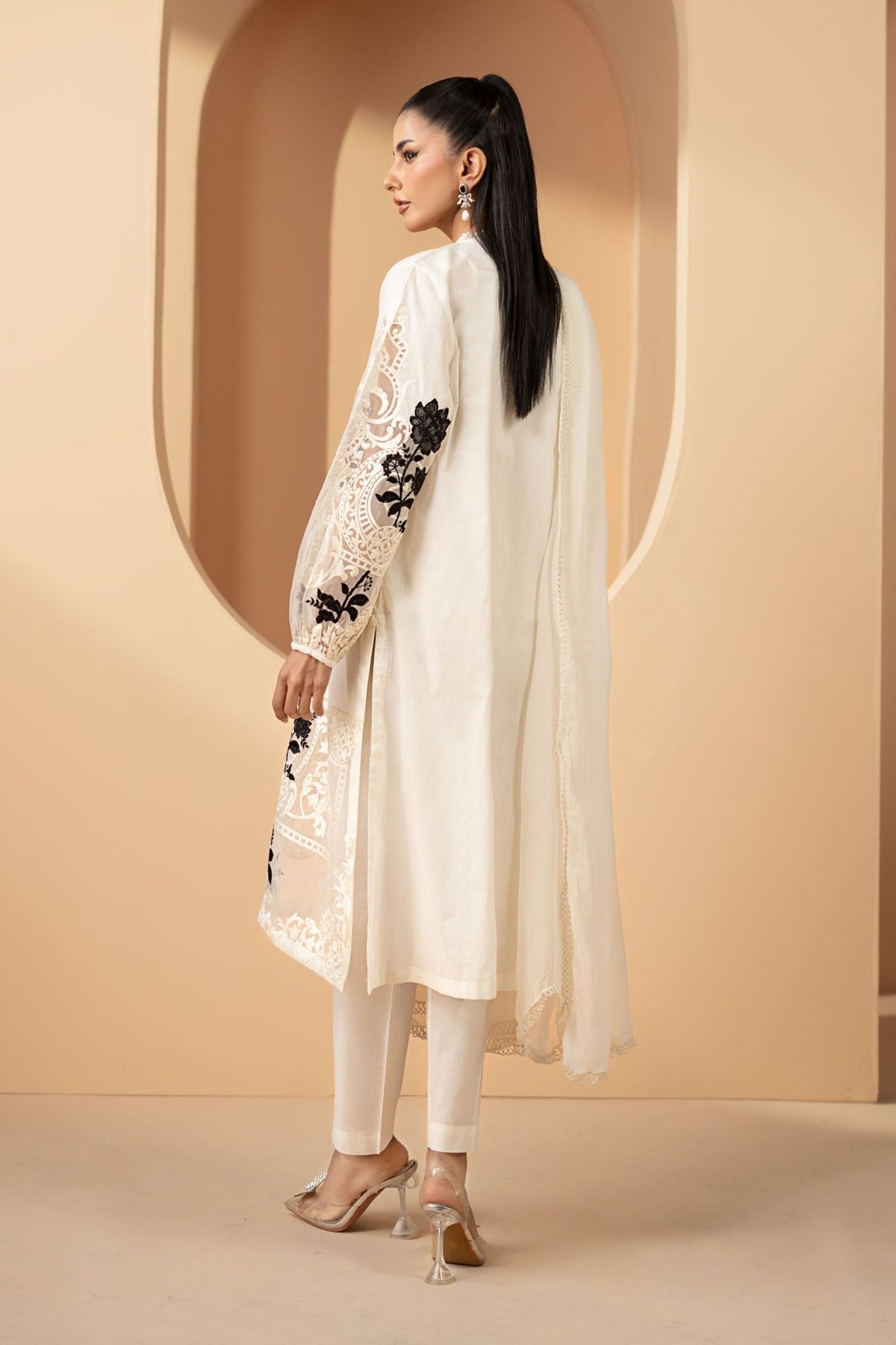 Maria B | RTW | 3 Piece Embroidered Lawn Suit-Brand:Maria B-Type:Luxury Pret-White - House of Maryam- Buy in UK, USA