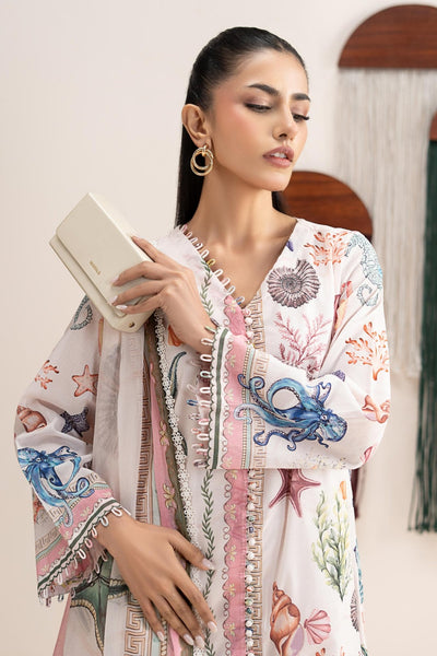 Maria B | RTW | 3 Piece Embroidered Lawn Suit-Brand:Maria B-Type:Luxury Pret-White - House of Maryam- Buy in UK, USA