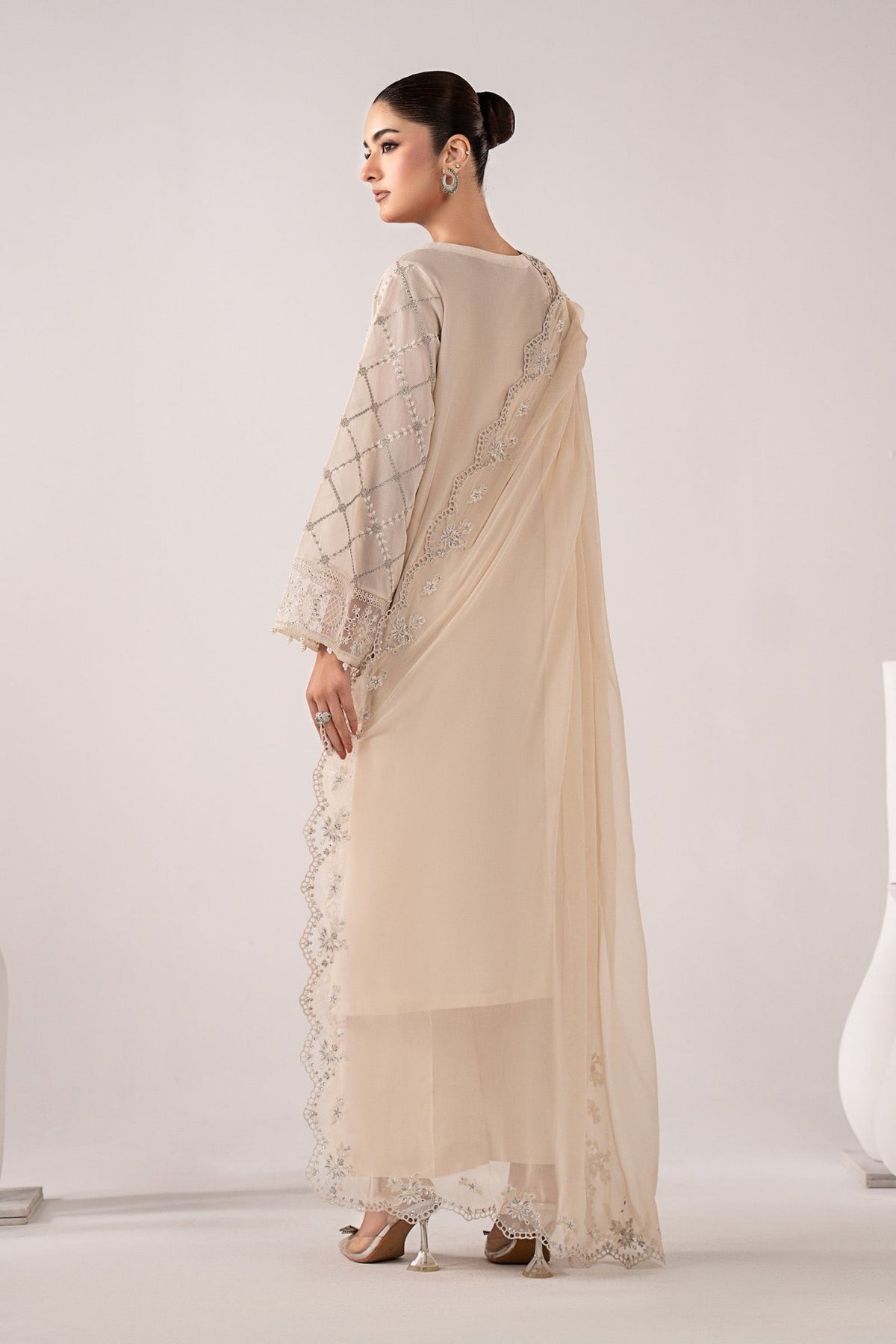Maria B | RTW | 3 Piece Embroidered Lawn Suit-Brand:Maria B-Type:Luxury Pret-White - House of Maryam- Buy in UK, USA