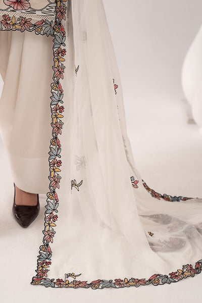 Maria B | RTW | 3 Piece Embroidered Lawn Suit-Brand:Maria B-Type:Luxury Pret-White - House of Maryam- Buy in UK, USA