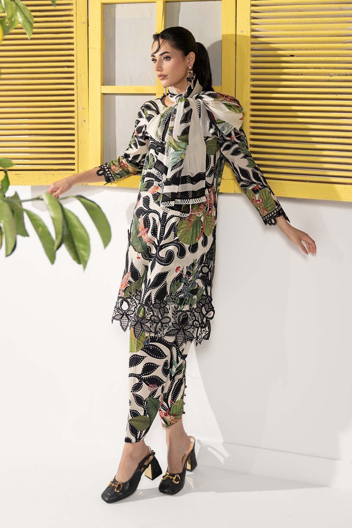 Maria B | RTW | 3 Piece Embroidered Lawn Suit-Brand:Maria B-Type:Luxury Pret-White - House of Maryam- Buy in UK, USA