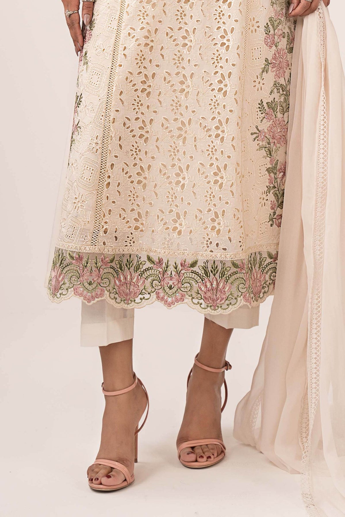 Maria B | RTW | 3 Piece Embroidered Lawn Suit-Brand:Maria B-Type:Luxury Pret-White - House of Maryam- Buy in UK, USA