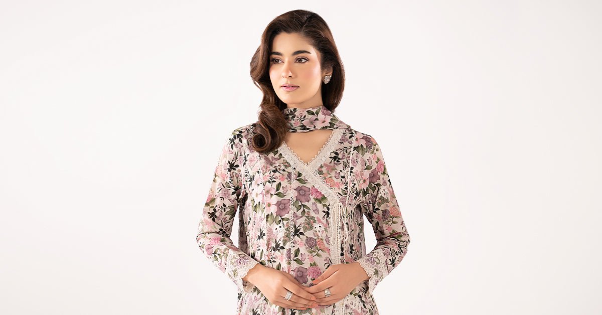 Maria B | RTW | 3 Piece Embroidered Lawn Suit-Brand:Maria B-Type:Luxury Pret-White - House of Maryam- Buy in UK, USA