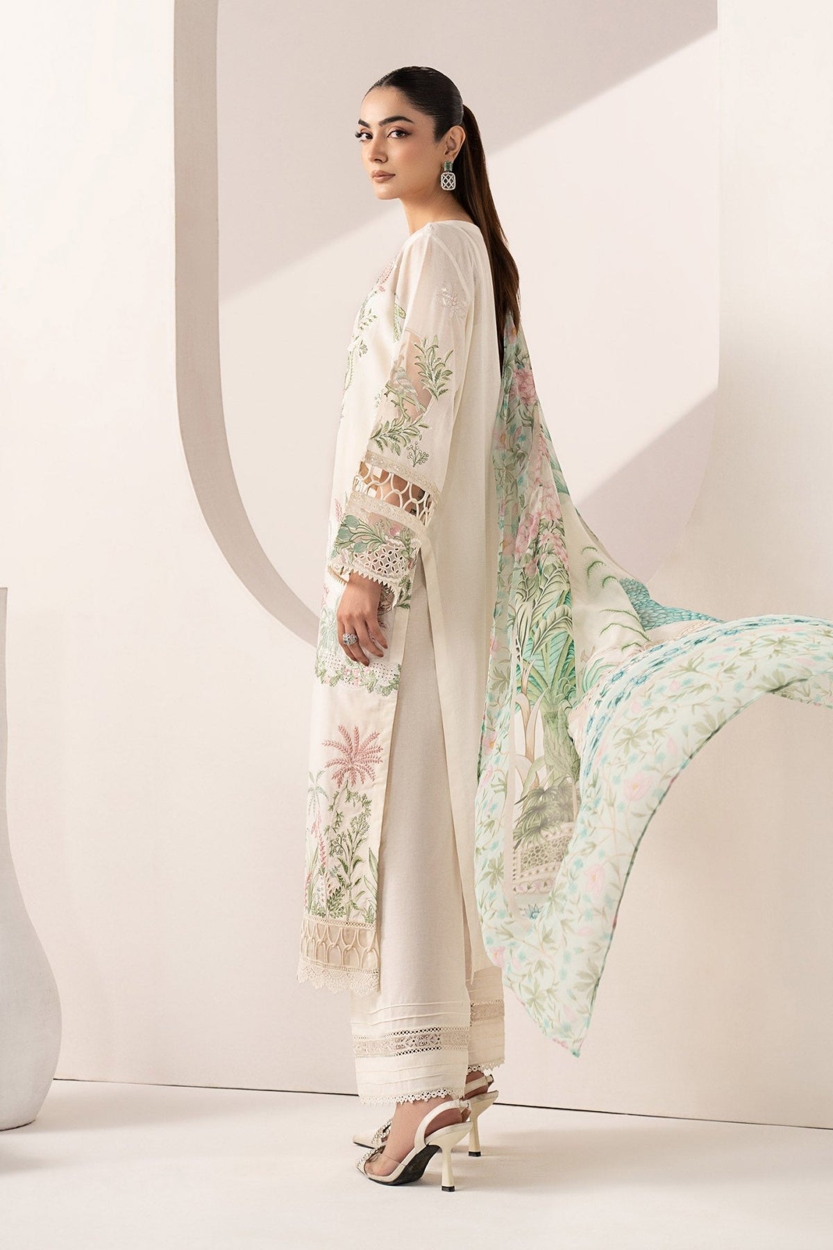 Maria B | RTW | 3 Piece Embroidered Lawn Suit-Brand:Maria B-Type:Luxury Pret-White - House of Maryam- Buy in UK, USA