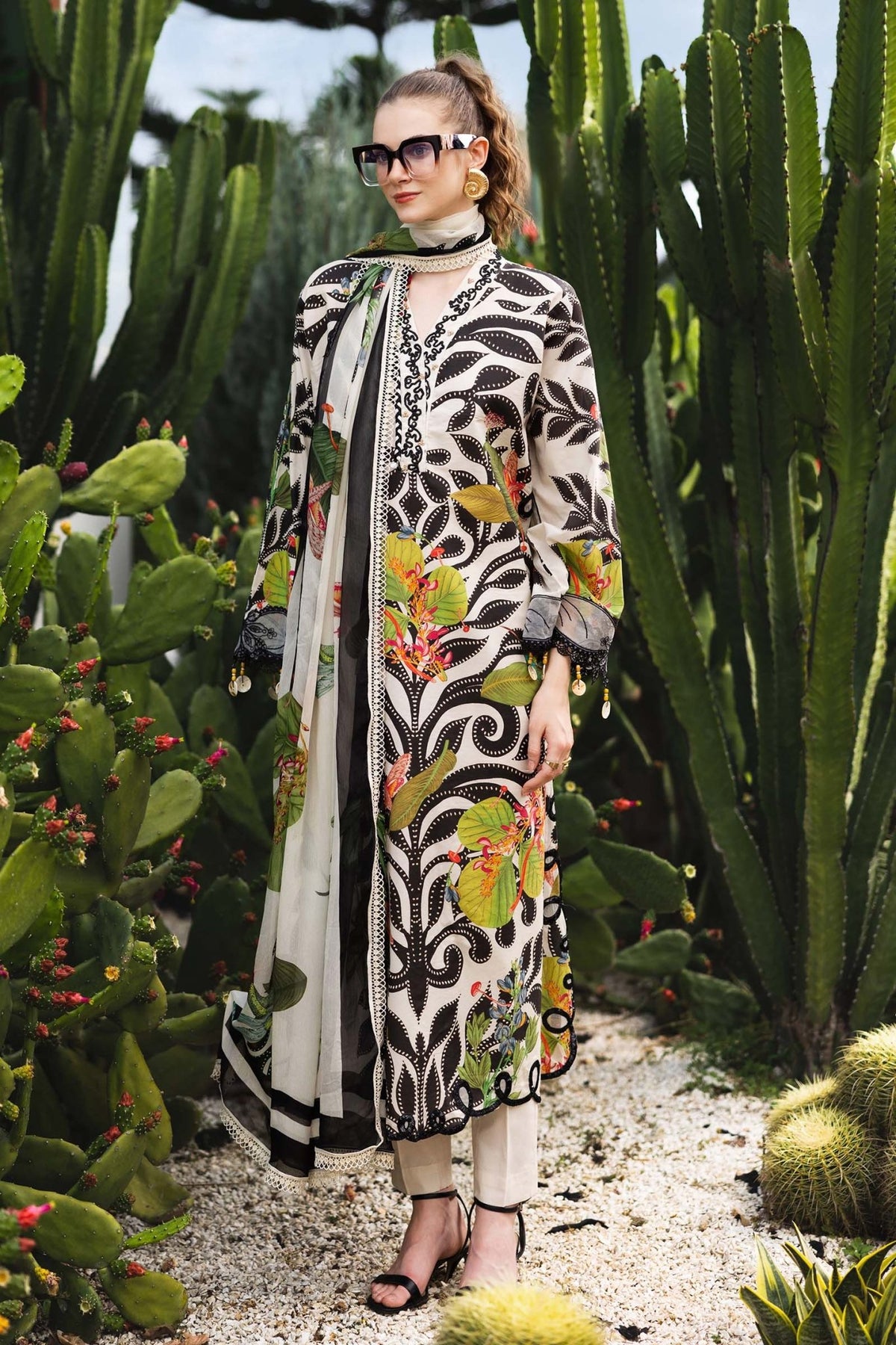 Maria B | RTW | 3 Piece Embroidered Lawn Suit-Brand:Maria B-Type:Luxury Pret-White - House of Maryam- Buy in UK, USA