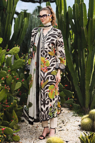 Maria B | RTW | 3 Piece Embroidered Lawn Suit-Brand:Maria B-Type:Luxury Pret-White - House of Maryam- Buy in UK, USA