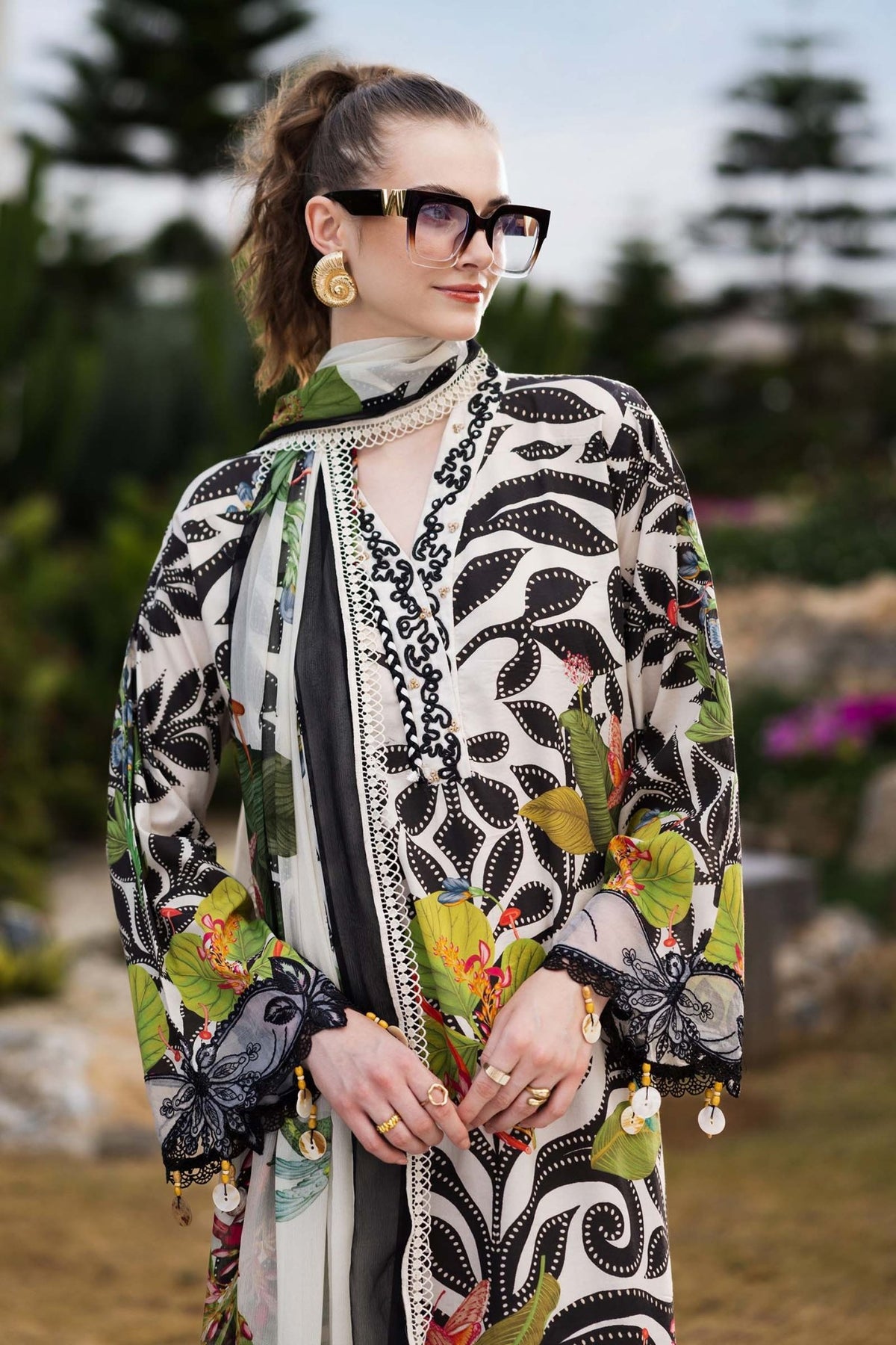 Maria B | RTW | 3 Piece Embroidered Lawn Suit-Brand:Maria B-Type:Luxury Pret-White - House of Maryam- Buy in UK, USA