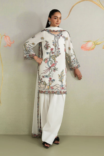 Maria B | RTW | 3 Piece Embroidered Lawn Suit-Brand:Maria B-Type:Luxury Pret-White - House of Maryam- Buy in UK, USA